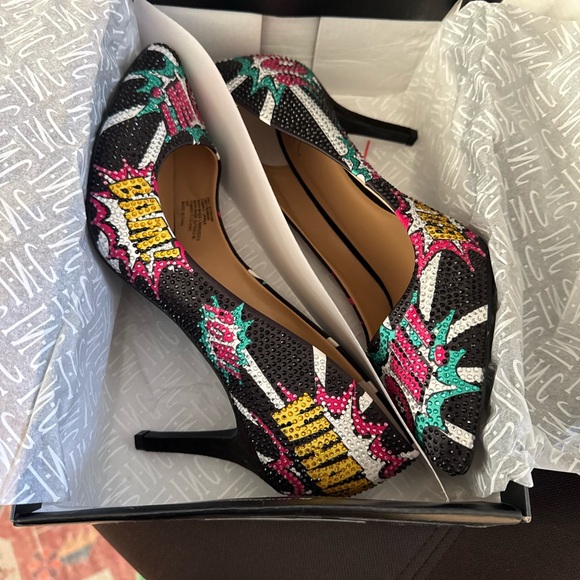 I.N.C. International Concepts Superhero Sparkly Heels Sz 9W - Picture 2 of 6